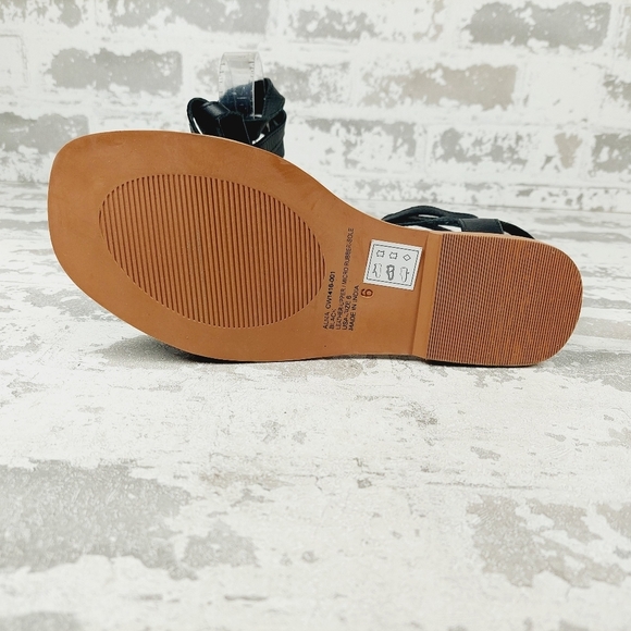 New Crevo, Alma Black Braided Strap Bohemian Leather Sandals F691 - Picture 8 of 11